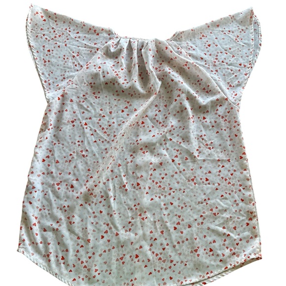 Apt. 9 Heart Print Flutter‎ Sleeve Top – Size Small - Picture 6 of 8